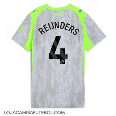 Camisa de Futebol Manchester City Tijjani Reijnders #4 Equipamento Alternativo Mulheres 2025-26 Manga Curta Camisa de Futebol Manchester City Tijjani Reijnders #4 Equipamento Alternativo Mulheres 2025-26 Manga Curta